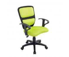 CLP Silla de oficina Einstein para niños plastico negro / verde altura regulable 43 - 50 cm