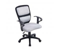 CLP Silla de oficina Einstein para niños plastico negro/gris altura regulable 43 - 50 cm