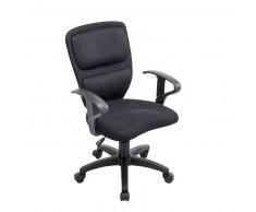 CLP Silla de oficina Einstein para niños plastico negro/negro altura regulable 43 - 50 cm
