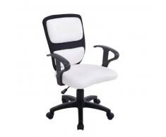 CLP Silla de oficina Einstein para niños plastico negro/blanco altura regulable 43 - 50 cm