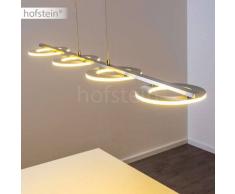 Rexton Lámpara colgante LED Níquel-mate, Cromo, 4 luces - 850 Lumen - Moderno - Zona interior - 3000 Kelvin - 2 - 4 días laborables .