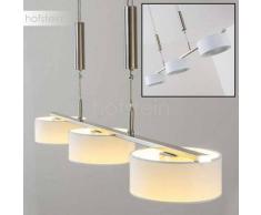 Honsel Nele Lámpara colgante LED Níquel-mate, 3 luces - 1350 Lumen - Moderno/Diseño - Zona interior - 3000 Kelvin - 2 - 4 días laborables .