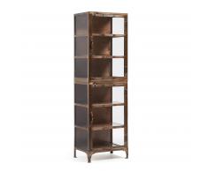 Kavehome Estantería Elow, En Cristal,Metal - Neutro,Cobre