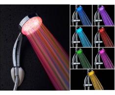 Beliani Cabezal De Ducha - Iluminación Luces Led - Rainbow (37566)