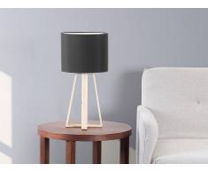 Beliani Lámpara De Mesa - Lámpara De Noche - Negro - Korana (27484)