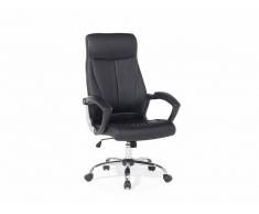 Beliani Silla De Oficina - Giratoria - Piel Sintética - Negro - Champion (49662)
