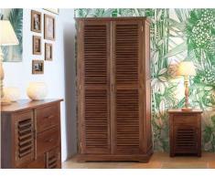 Armario grande BALI II - 2 puertas - Largo 90 cm - Teca maciza