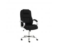 CLP Silla de oficina XXL APOLL con tapizado de cuero sintético metal negro altura regulable 47 - 56 cm