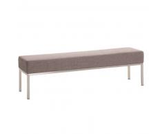 CLP Banco 4 plazas de tela Lamega acero inoxidable gris 46 cm