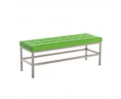 CLP Banco St. Pauli de cuero sintético acero inoxidable verde 46 cm