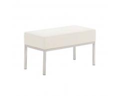 CLP Banco 2 plazas Lamega 80x40 acero inoxidable crema 46 cm