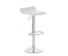 CLP Taburete DYN hierro cromado blanco sin respaldo altura regulable 60 - 78 cm