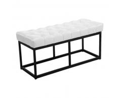 CLP Banco Amun B100 tapizado de cuero sintético metal blanco 46 cm