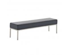 CLP Banco 4 plazas Lamega 160x40 acero inoxidable negro 46 cm