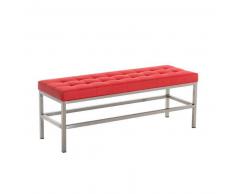 CLP Banco St. Pauli de cuero sintético acero inoxidable rojo 46 cm