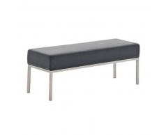 CLP Banco 3 plazas Lamega 120x40 acero inoxidable negro 46 cm