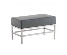 CLP Banco 2 plazas Tulip acero inoxidable gris 46 cm