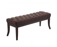 CLP Banco Ramses tapizado de tela, soporte de madera en color oscuro envejecido 120 madera marrón 46 cm