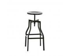 CLP Taburete Sinus metal negro sin respaldo altura regulable 66 - 81 cm 4 patas