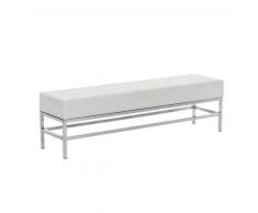 CLP Banco 4 plazas de Tulip acero inoxidable blanco 46 cm