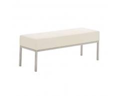 CLP Banco 3 plazas Lamega 120x40 acero inoxidable crema 46 cm