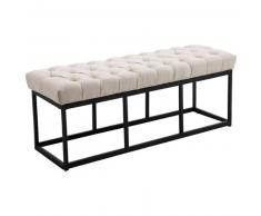 CLP Banco Amun B120 tapizado de tela metal crema 46 cm