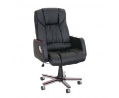 CLP Silla de director cómoda IDAHO madera negro altura regulable 45 - 55 cm