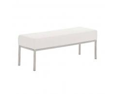 CLP Banco 3 plazas Lamega 120x40 acero inoxidable blanco 46 cm