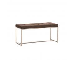 CLP Banco en tela Barci acero inoxidable marrón 47,5 cm