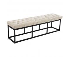 CLP Banco Amun B150 tapizado de cuero sintético metal crema 46 cm
