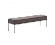 CLP Banco 4 plazas Lamega 160x40 acero inoxidable marrón 46 cm