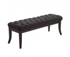 CLP Banco Ramses tapizado de tela, soporte de madera en color oscuro envejecido 120 madera gris oscuro 46 cm