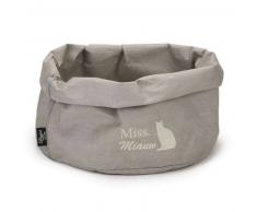 Designed by Lotte Cama cesta de gato Miss Miauw papel 40cm gris 707050