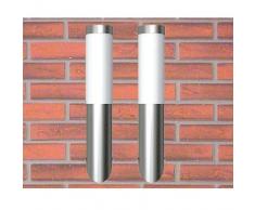 VidaXL 2 Apliques de exterior, lámparas pared, 6 x 36 cm
