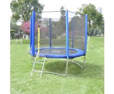 VidaXL Trampolín 10 Red De Seguridad Escalera Lluvia Cobertura