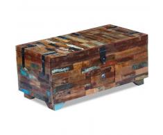 VidaXL Mesa de centro cofre madera maciza reciclada 80x40x35 cm