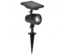 Luxform Foco solar LED de jardín Cannes negro 44109