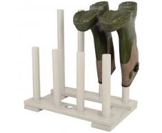 Esschert Design Zapatero blanco para botas, CF48W