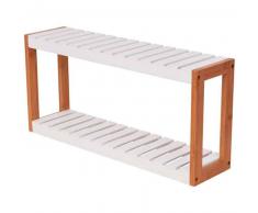 VidaXL Estantería de baño 60x15x28,5 cm bambú