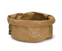 Designed by Lotte Cama cesta de gato Cat Nap papel 40cm marrón 707051