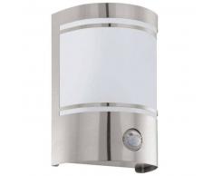 EGLO Lámpara de pared exterior con sensor Cerno 40 W plateada 30192