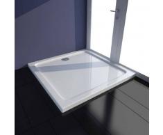VidaXL Plato de ducha cuadrado ABS, color blanco, 80 x cm