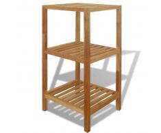 VidaXL Estantería de cuarto baño 36x36x79 cm madera maciza nogal