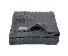 Jollein Manta de bebé punto cable 100x150 cm gris 516-522-64897