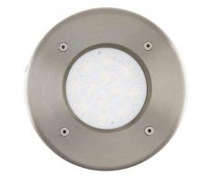 EGLO Foco LED para suelo exterior Lamedo 2,5 W redondo plateado 93482