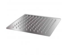 VidaXL Cabezal de ducha cuadrado efecto lluvia acero inoxidable 20x20