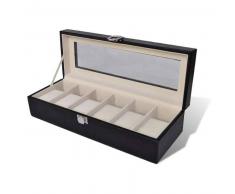 VidaXL Estuche Relojero para 6 relojes