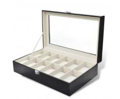 VidaXL Estuche Relojero para 12 relojes