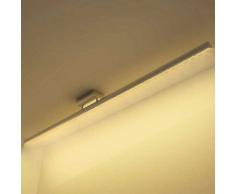 VidaXL Lámpara de techo LED acero inoxidable, blanco cálido 15 W