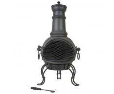 RedFire Chimenea clásica con parrilla Cadiz acero medio 84021